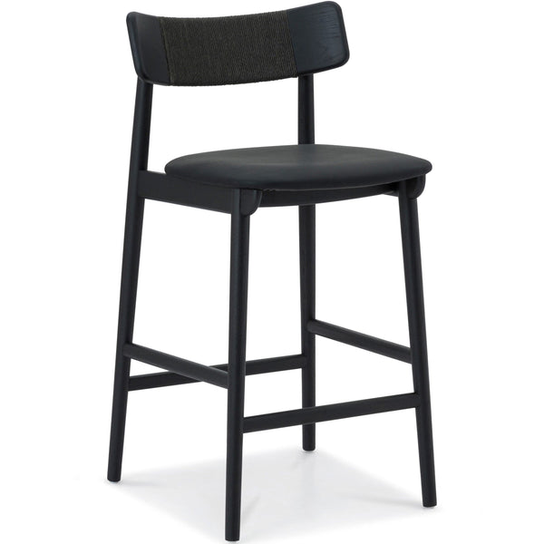 home fashion Converse Leather Bar & Counter Stool Charcoal