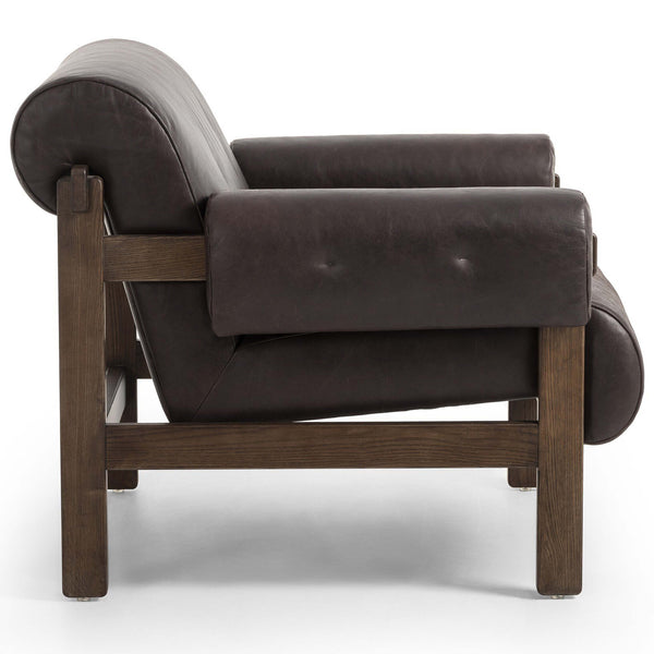 Home Fashion Cora Leather Chair Conroe Cigar By Four Hands