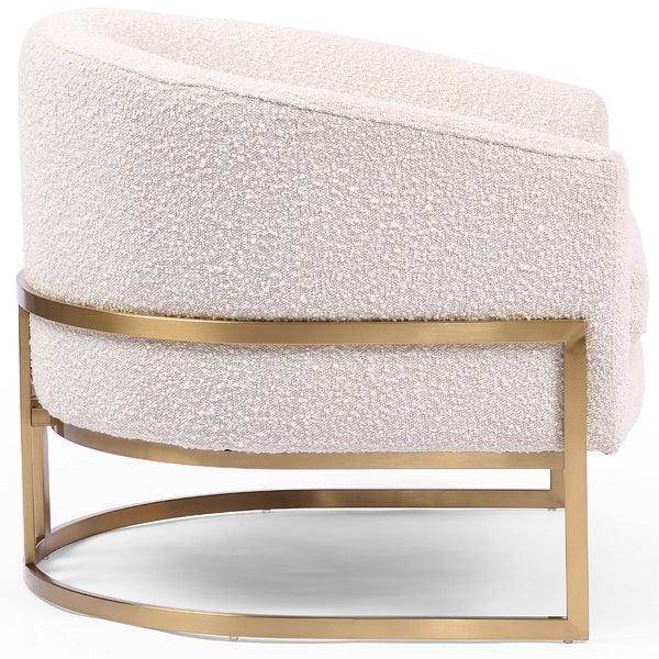 Home Fashion Corbin Chair Knoll Natural/Satin Brass By Four Hands