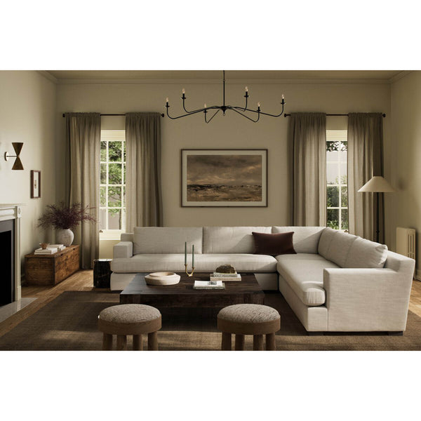 Home Fashion Crispin 3 Piece Sectional Savoy Parchment By Four Hands