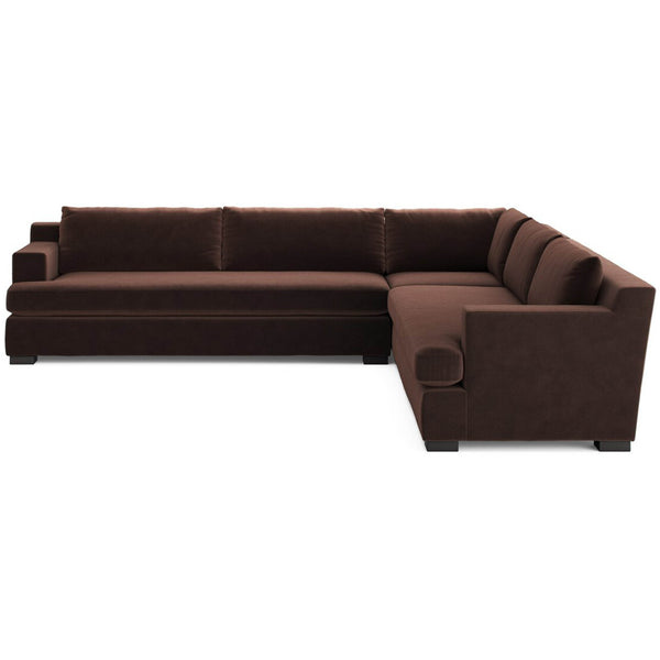 home fashion Crispin 3 Piece Sectional Surrey Cocoa by Four Hands