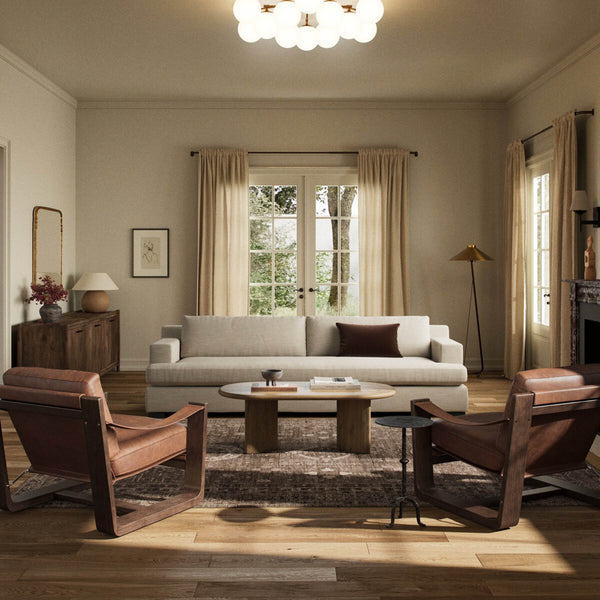 Home Fashion Crispin Sofa Savoy Parchment By Four Hands