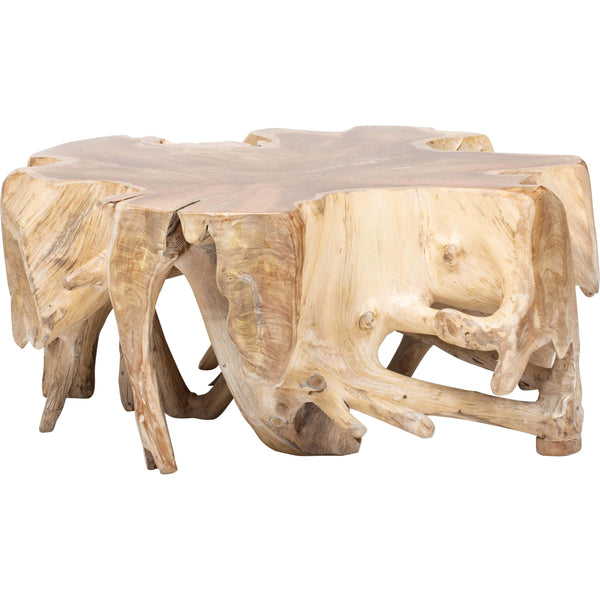 Home Fashion Cypress Root Coffee Table Natural White Wash