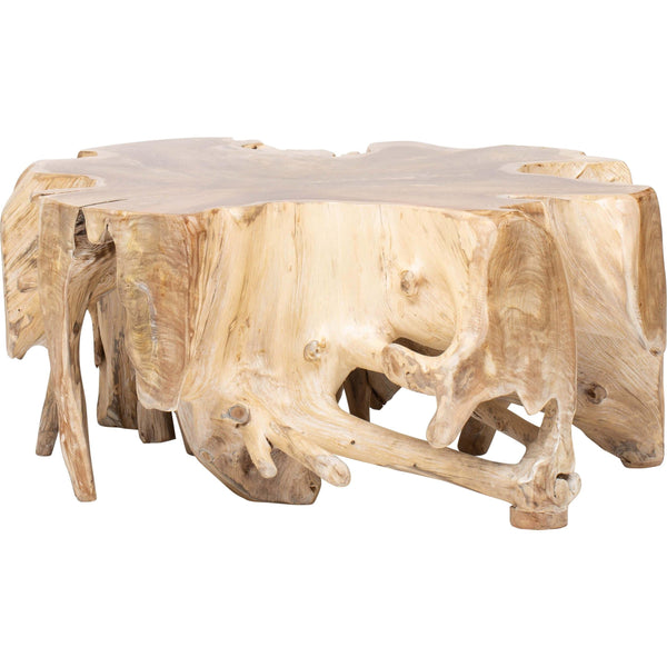 Home Fashion Cypress Root Coffee Table Natural White Wash
