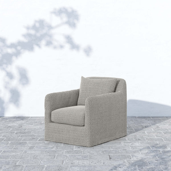 Home Fashion Dade Outdoor Swivel Chair Faye Ash By Four Hands