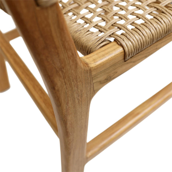 Home Fashion Dallas Outdoor Dining Chair Natural Set Of 2