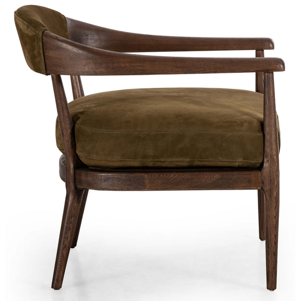 Home Fashion Dane Leather Chair Cottswald Moss By Four Hands
