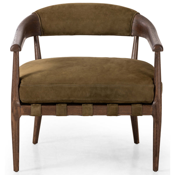 Home Fashion Dane Leather Chair Cottswald Moss By Four Hands