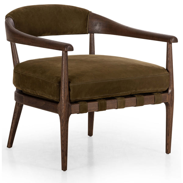 home fashion Dane Leather Chair Cottswald Moss by Four Hands