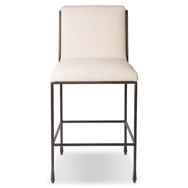 Home Fashion Decker Stool Crypton Wayfarer Snow By Four Hands