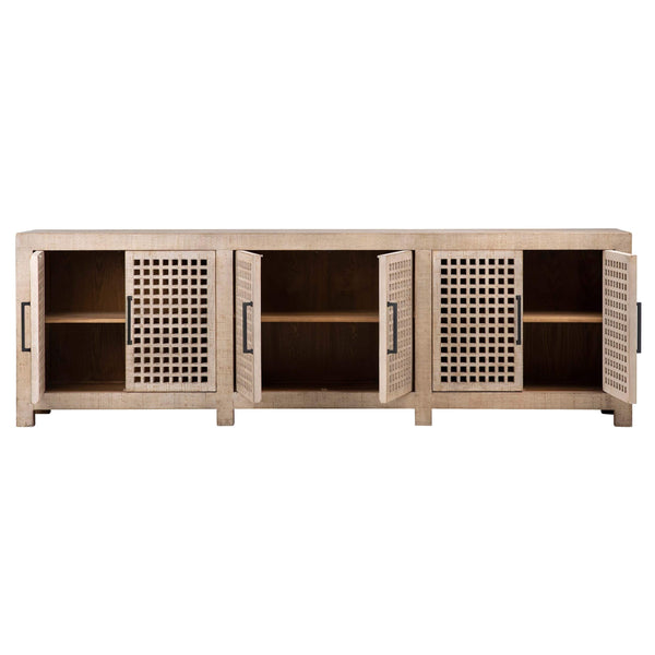 Home Fashion Devina 6 Door Sideboard Light Warm Wash