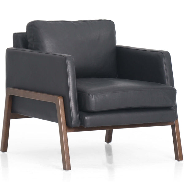 home fashion Diana Leather Chair Heirloom Black by Four Hands