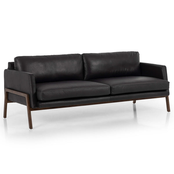 Home Fashion Diana Leather Sofa Heirloom Black By Four Hands