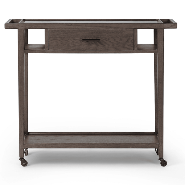 Home Fashion Dorrit Bar Cart Brown Oak By Four Hands