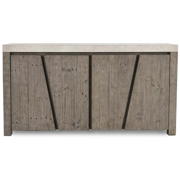 Home Fashion Durant 4 Door Sideboard Distressed Gray