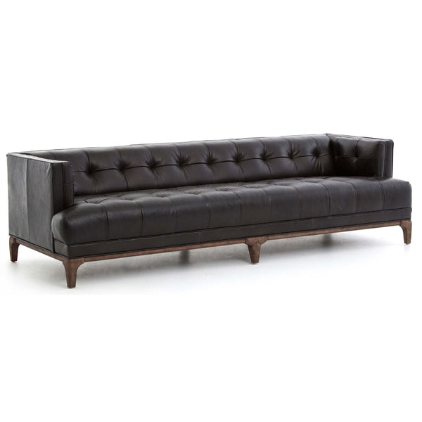 Home Fashion Dylan Leather Sofa Rider Black By Four Hands