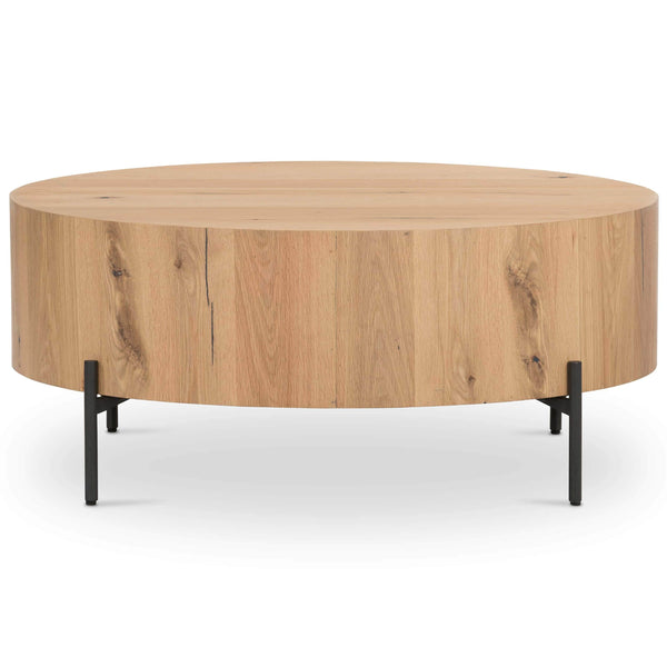 Home Fashion Eaton Drum Coffee Table Light Oak Resin By Four Hands