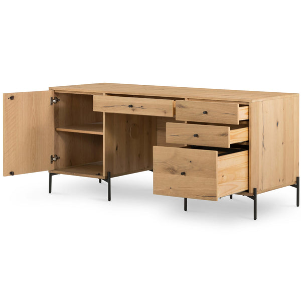 Home Fashion Eaton Executive Desk Light Oak Resin By Four Hands