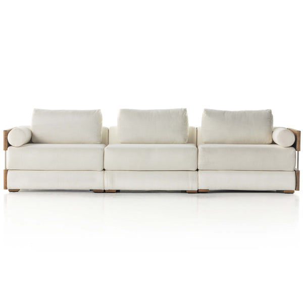 home fashion Ellis Outdoor 3 Piece Sectional Natural/Cream by Four Hands