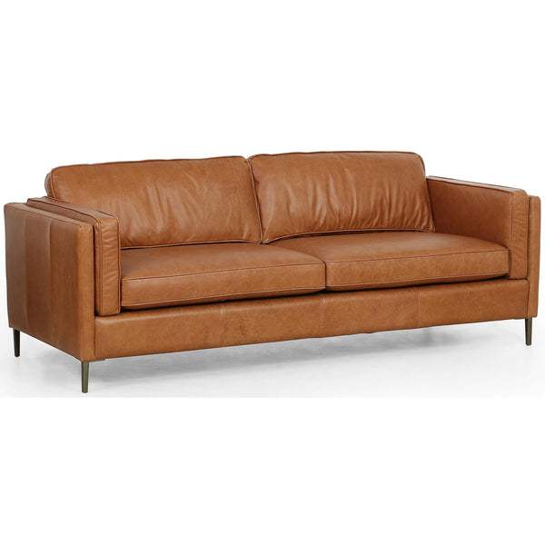 Home Fashion Emery Leather Sofa Sonoma Butterscotch By Four Hands
