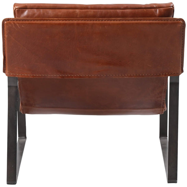 Home Fashion Emmett Leather Sling Chair Dakota Tobacco By Four Hands