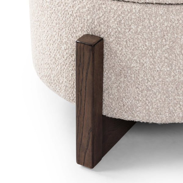 Home Fashion Esben 25" Storage Ottoman Sattley Fog By Four Hands