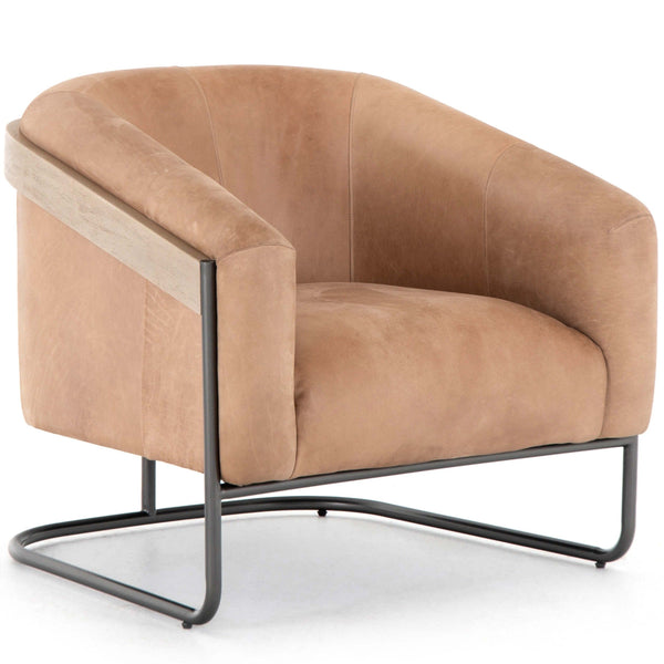 home fashion Etta Leather Chair Winchester Beige by Four Hands