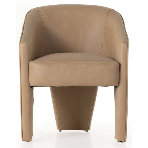Home Fashion Fae Leather Dining Chair Palermo Nude Set Of 2 By Four Hands