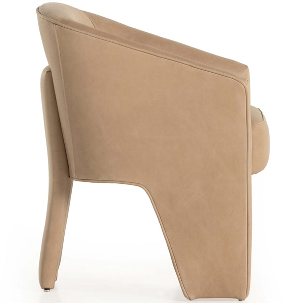Home Fashion Fae Leather Dining Chair Palermo Nude Set Of 2 By Four Hands