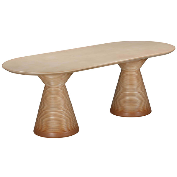 home fashion Fassa Outdoor Oval Dining Table Terracotta