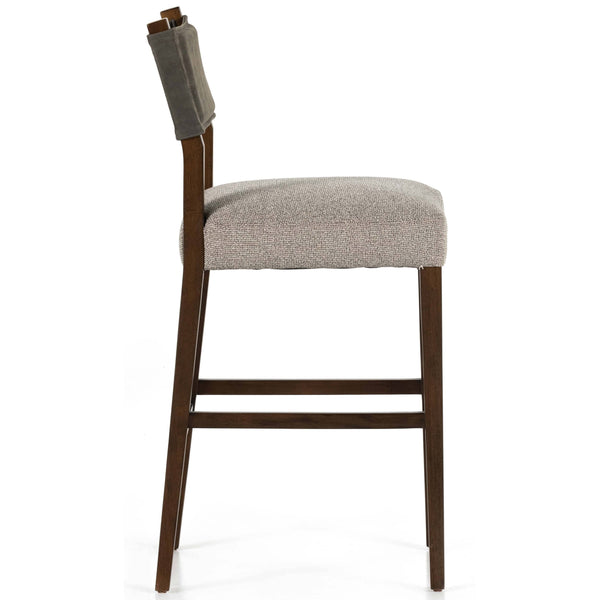 Home Fashion Ferris Bar & Counter Stool Nubuck Charcoal By Four Hands