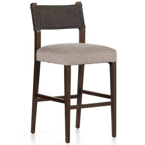 home fashion Ferris Bar & Counter Stool Nubuck Charcoal by Four Hands