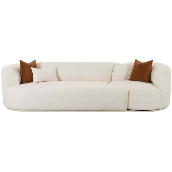 home fashion Fickle Boucle 2 Piece Modular LAF Sofa Cream