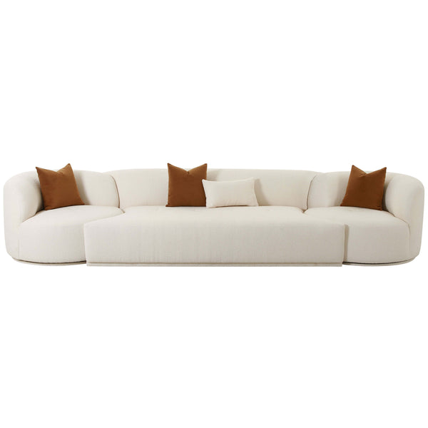 home fashion Fickle Boucle 3 Piece Modular Sofa Cream