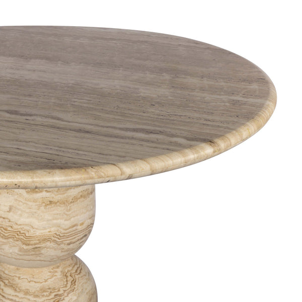 Home Fashion Figueroa 42" Dining Table Light Beige Travertine By Amber Lewis X Four Hands