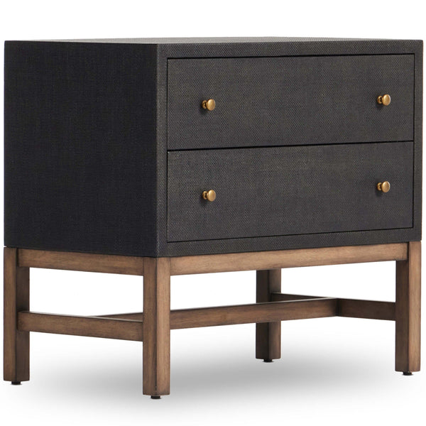home fashion Fiona Nightstand Black Raffia by Four Hands