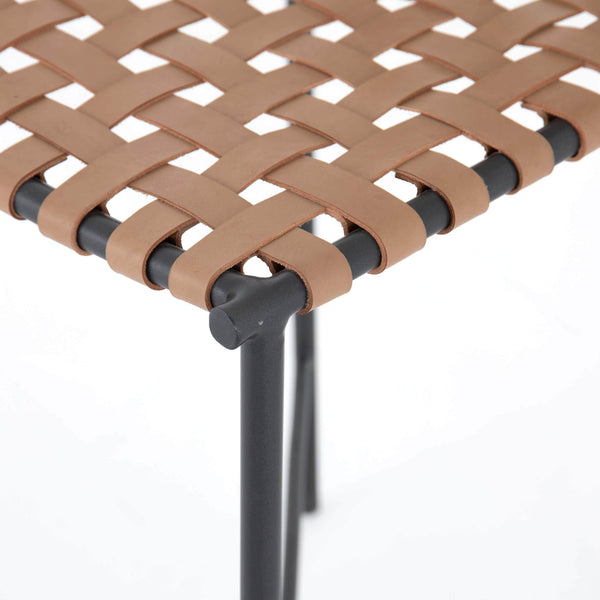Home Fashion Garza Leather Counter Stool Natural By Four Hands