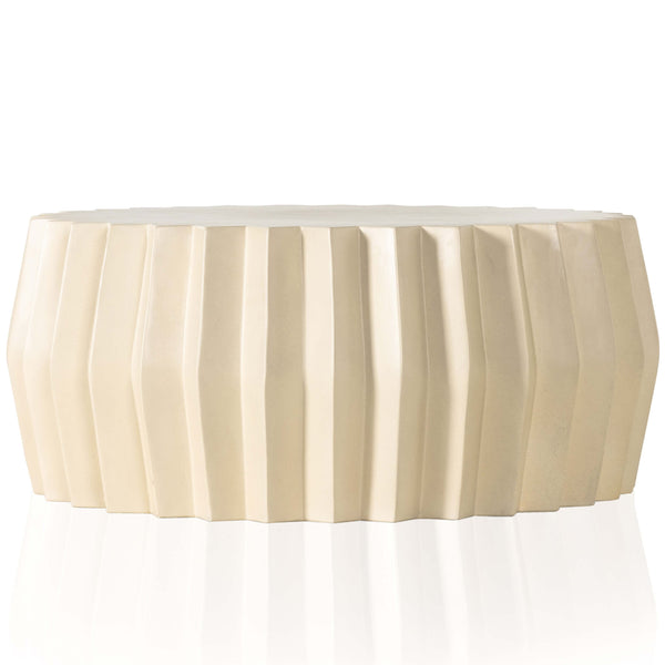Home Fashion Gem Outdoor Coffee Table Parchment White By Four Hands