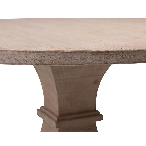 Home Fashion Geniva Round Dining Table Light Warm Wash