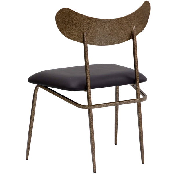 Home Fashion Gibbons Leather Dining Chair Charcoal Black Set Of 2