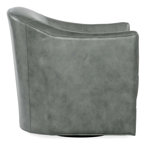 Home Fashion Gideon Leather Swivel Chair Landscape Frozen Valley