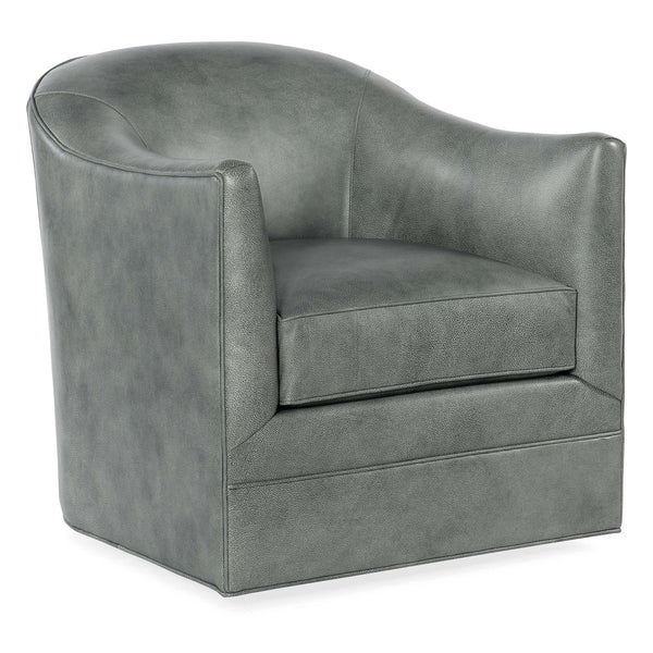 home fashion Gideon Leather Swivel Chair Landscape Frozen Valley
