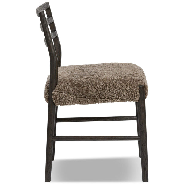 Home Fashion Glenmore Dining Chair Taupe Shearling/Light Carbon Set Of 2 By Four Hands