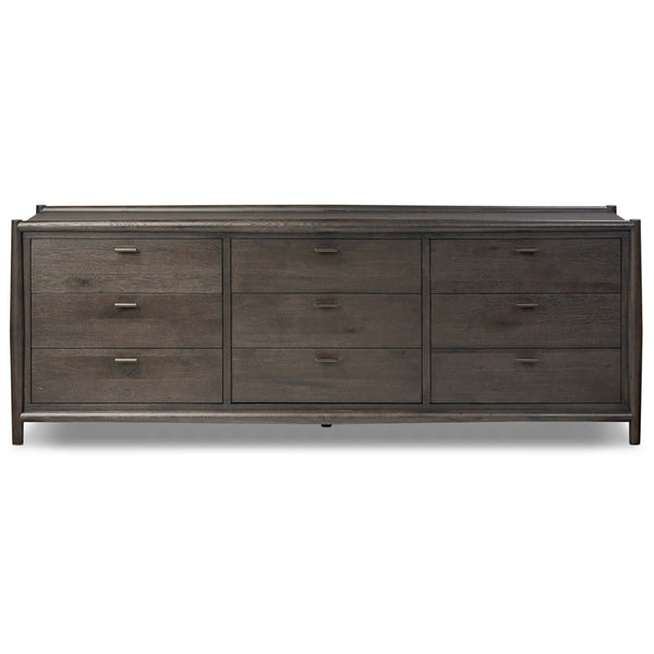 Home Fashion Glenview 9 Drawer Dresser Cracked Smoked Black By Four Hands