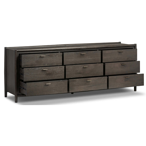 Home Fashion Glenview 9 Drawer Dresser Cracked Smoked Black By Four Hands