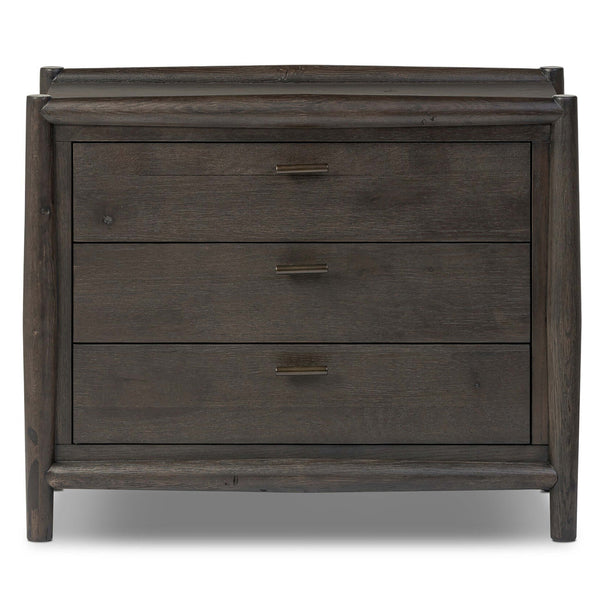 Home Fashion Glenview Nightstand Cracked Smoked Black By Four Hands