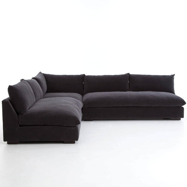 Home Fashion Grant Armless Sectional Henry Charcoal By Four Hands