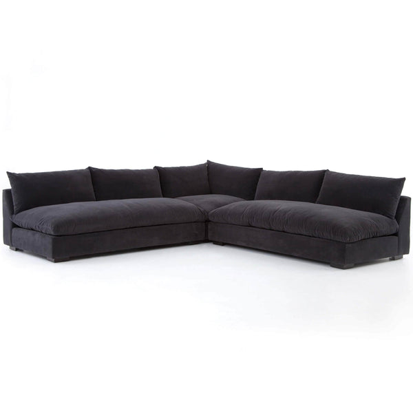 home fashion Grant Armless Sectional Henry Charcoal by Four Hands