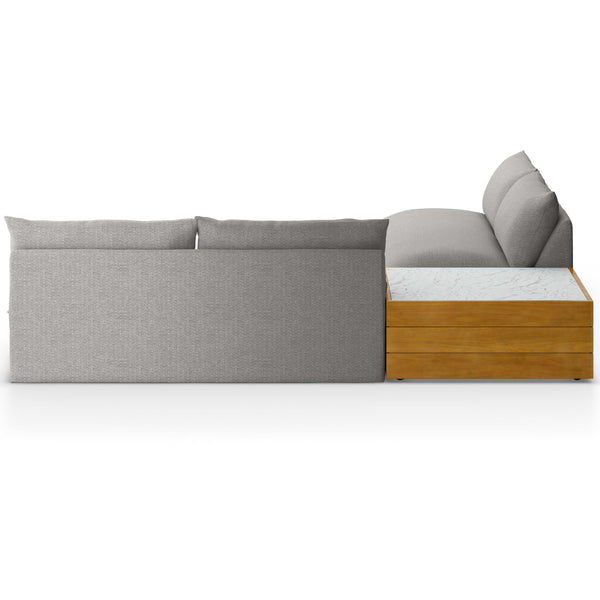 Home Fashion Grant Outdoor 2 Piece Sectional W/ Coffee Table Faye Ash By Four Hands