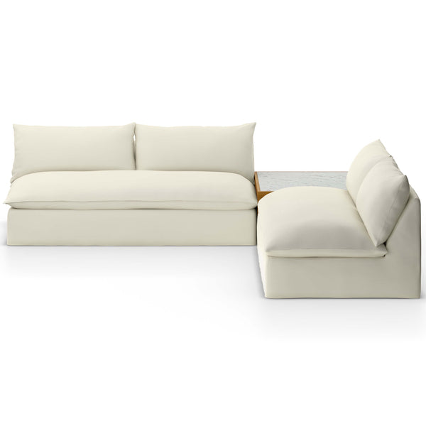 Home Fashion Grant Outdoor 2 Piece Sectional W/ Coffee Table Faye Cream By Four Hands